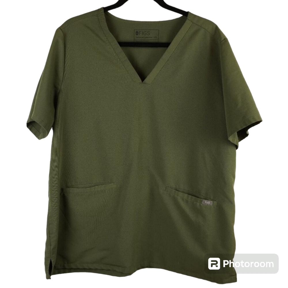 Figs Olive Green Casma Scrub Top